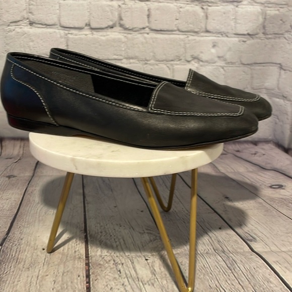 Enzo Angiolini Black Leather Loafers Sz 8.5 - Picture 1 of 7